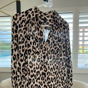 Ann Taylor, size XSP, pullover style, leopard print blouse.